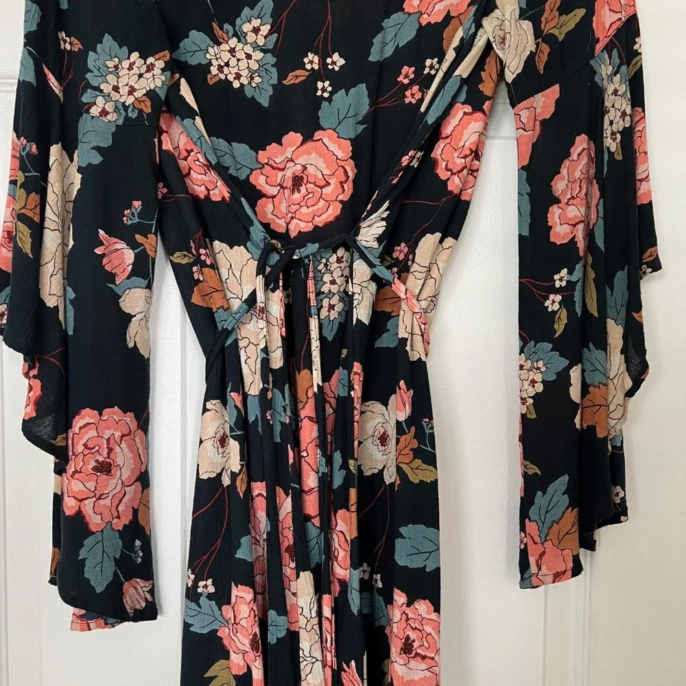 Billabong Always Love Floral Long Sleeve Dress, Size S - Picture 6 of 7